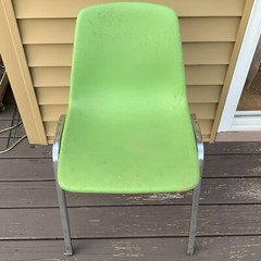 Vintage Samsonite Chrome Frame Green Chair Mid-Century Modern Retro