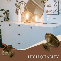 12 Pcs Cabinet Knobs Metal Drawer Knobs Round Dresser Handle 12 Pack Brass