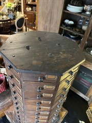 General Store Antique 37” Wooden American Bolt and Screw Cabinet 88 Drawers