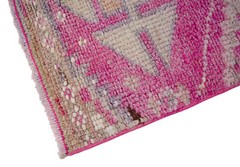 Turkish Runner Rug Hand Made Rug, Tribal Rug, Narrow Runner, PINK Rug 2 x 11 ft