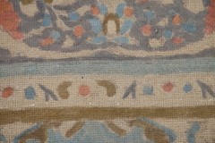 Light Blue Over-Dyed Area Rug Wool Handmade Medallion Classic Carpet 7×10