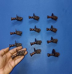 Tibet Lion Head Inspired Dresser Knobs Brass Drawer Pull Set of 12 Pieces GTX