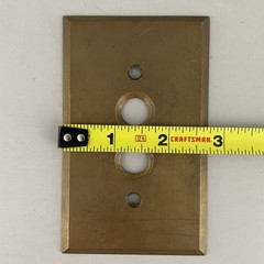 Vtg Antique Arrow Electric Co Brass Push Button Light Switch Cover Plate Single