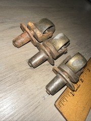 5 Antique Brass Furniture Caster Wheels Different Sizes!! Swivel Steel & Brass
