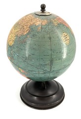 Vintage Replogle 8 Inch Standard Globe 1940’s – Metal w/ Paper Surface. Pre WWII