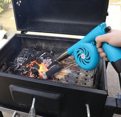 KZU Electric Fireplace Bellows, BBQ Air Blower, Handheld Outdoor Cooking Fan