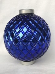 ⛈ NEVER USED ~ GORGEOUS BLUE MERCURY ~ QUILT ~ LIGHTNING ROD BALL~ DISPLAY